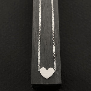Wide Heart Bracelet-Silver