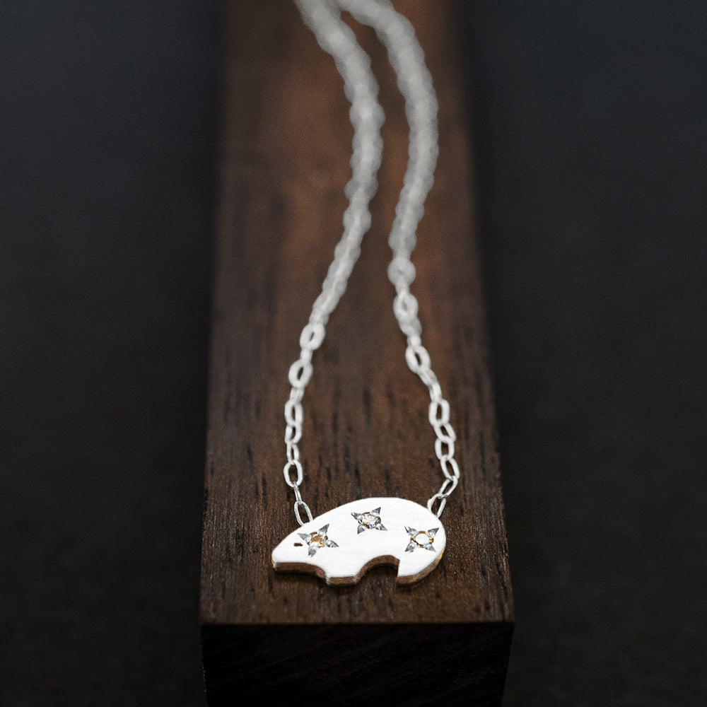 Polar Bear Necklace-Silver