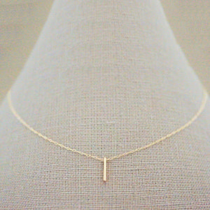 Short Vertical Bar Necklace